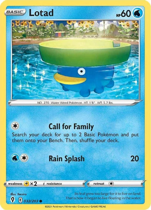 Lotad (#032/203) (SWSH07: Evolving Skies)