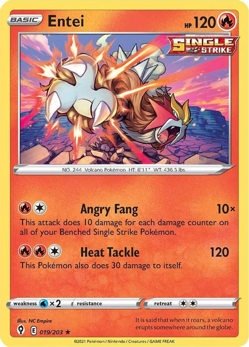 Entei (#019/203) (SWSH07: Evolving Skies)