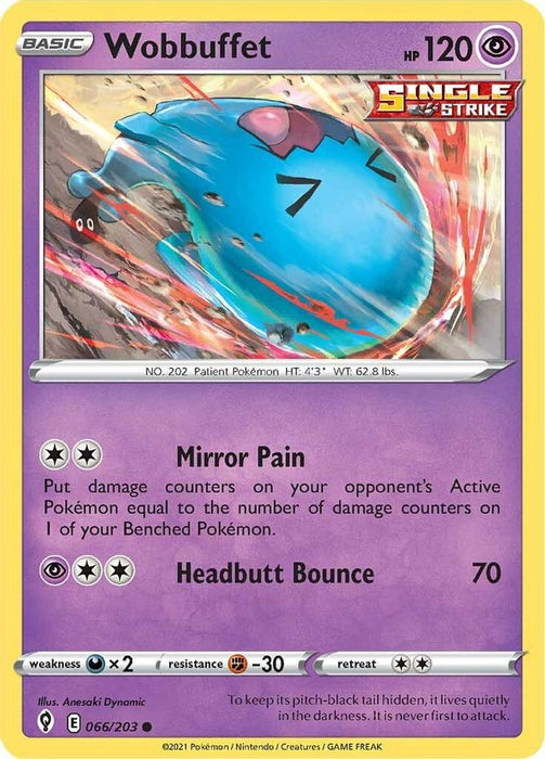 Wobbuffet (#066/203) (SWSH07: Evolving Skies) Near Mint Reverse Holofoil