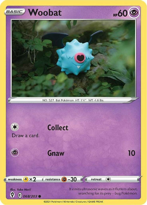 Woobat (#068/203) (SWSH07: Evolving Skies) Near Mint Reverse Holofoil