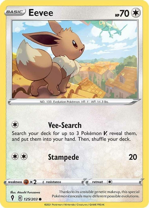 Eevee (#125/203) (SWSH07: Evolving Skies)