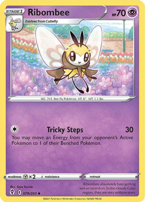 Ribombee (#079/203) (SWSH07: Evolving Skies) Near Mint Reverse Holofoil