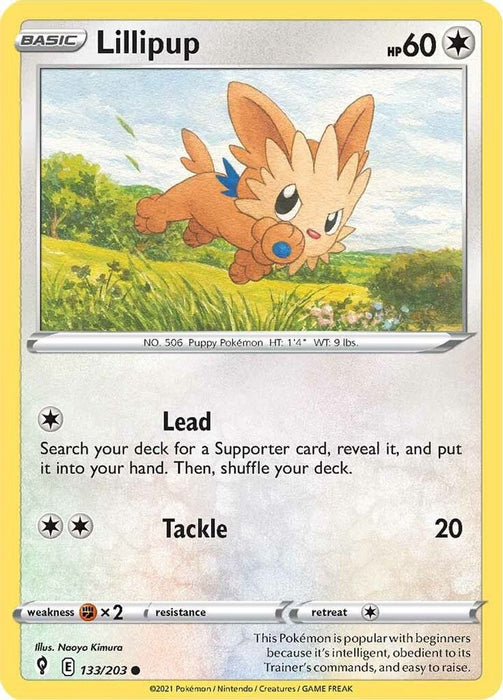 Lillipup (#133/203) (SWSH07: Evolving Skies) Near Mint Reverse Holofoil