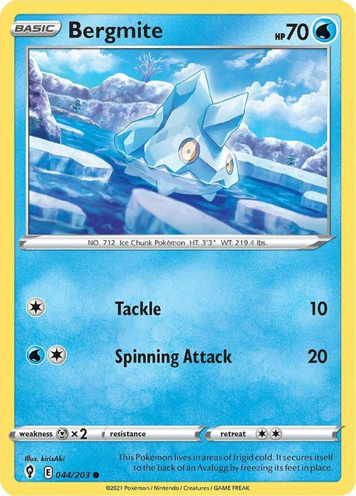 Bergmite (#044/203) (SWSH07: Evolving Skies) Near Mint Reverse Holofoil