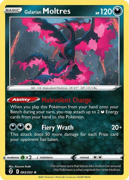 Galarian Moltres (#093/203) (SWSH07: Evolving Skies)