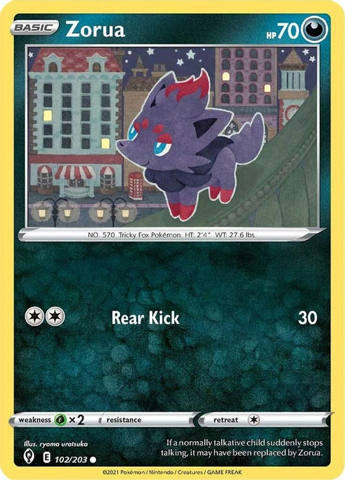 Zorua (#102/203) (SWSH07: Evolving Skies)
