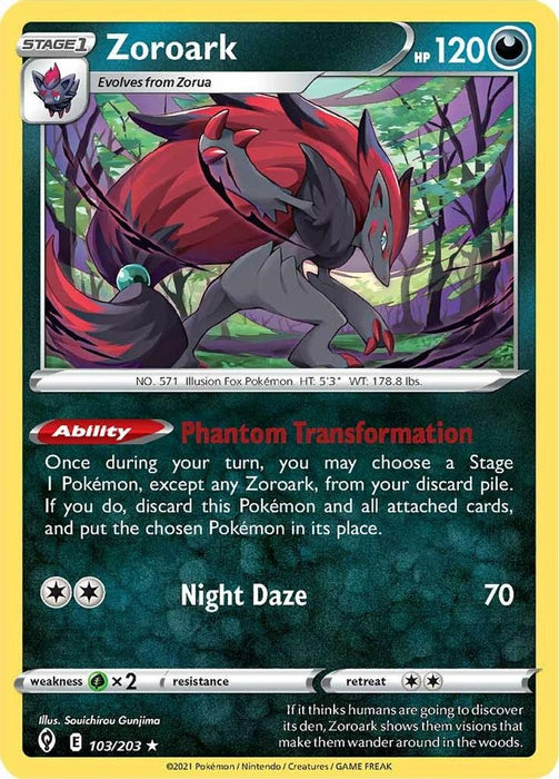 Zoroark (#103/203) (SWSH07: Evolving Skies)