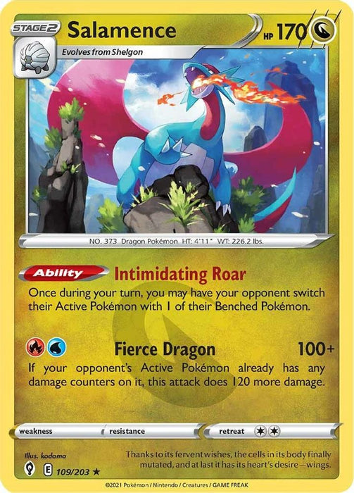 Salamence (#109/203) (SWSH07: Evolving Skies)