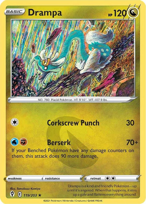 Drampa (#119/203) (SWSH07: Evolving Skies) Near Mint Reverse Holofoil