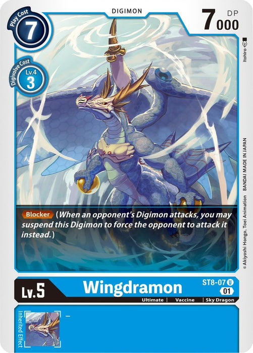 Wingdramon (#ST8-07 U) (Starter Deck 08: Ulforce Veedramon) Near Mint