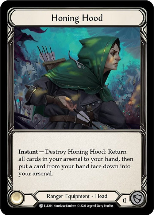 Honing Hood (#ELE214) (Tales of Aria) Near Mint 1st Edition Cold Foil