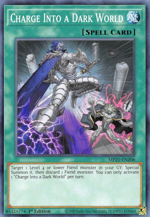 Charge Into a Dark World (#MP21-EN206) (2021 Tin of Ancient Battles) Near Mint 1st Edition