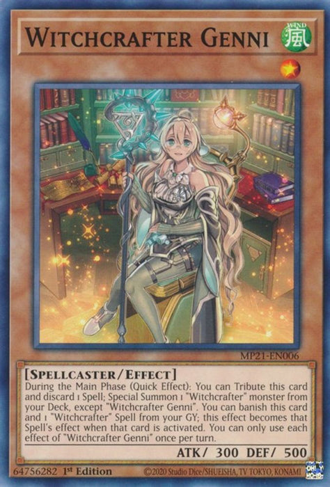 Witchcrafter Genni (#MP21-EN006) (2021 Tin of Ancient Battles) Near Mint 1st Edition