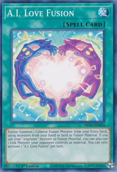 A.I. Love Fusion (#MP21-EN024) (2021 Tin of Ancient Battles) Near Mint 1st Edition