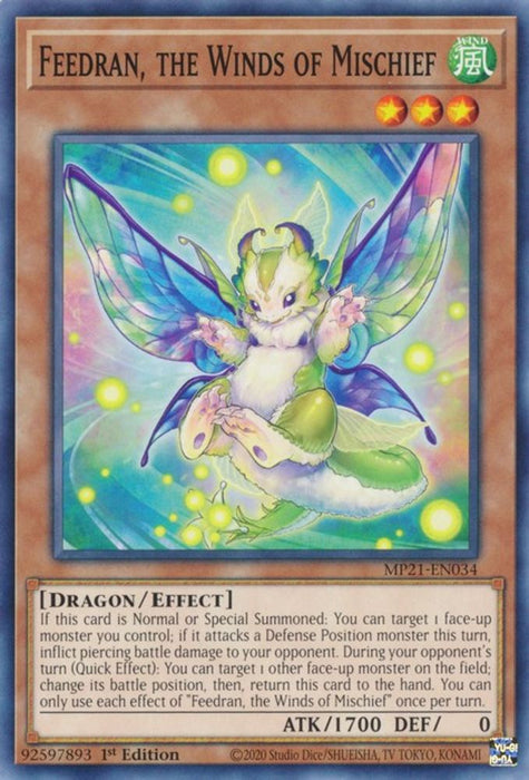Feedran, the Winds of Mischief (#MP21-EN034) (2021 Tin of Ancient Battles) Near Mint 1st Edition