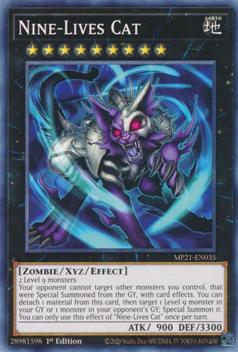 Nine-Lives Cat (#MP21-EN035) (2021 Tin of Ancient Battles) Near Mint 1st Edition