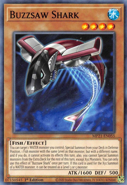Buzzsaw Shark (#MP21-EN055) (2021 Tin of Ancient Battles) Near Mint 1st Edition