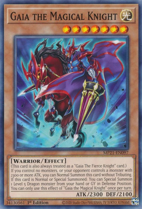 Gaia the Magical Knight (#MP21-EN097) (2021 Tin of Ancient Battles) Near Mint 1st Edition
