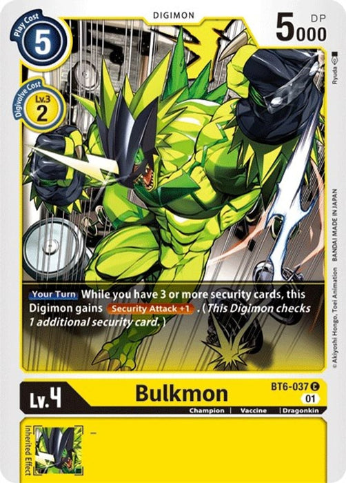 Bulkmon (#BT6-037 C) (Double Diamond) Near Mint