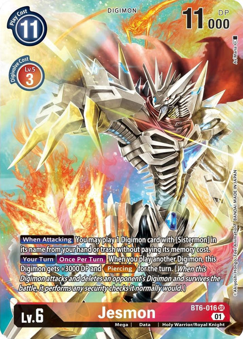 Jesmon (Alternate Art) (#BT6-016 SR) (Double Diamond) Near Mint Foil