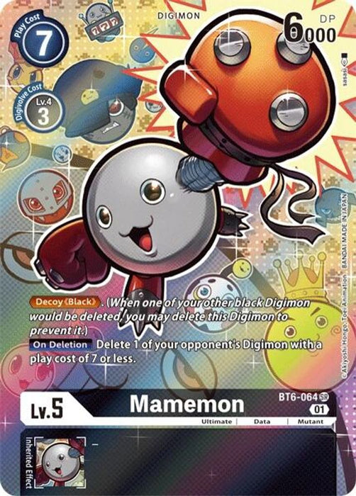 Mamemon (Alternate Art) (#BT6-064 SR) (Double Diamond) Near Mint Foil
