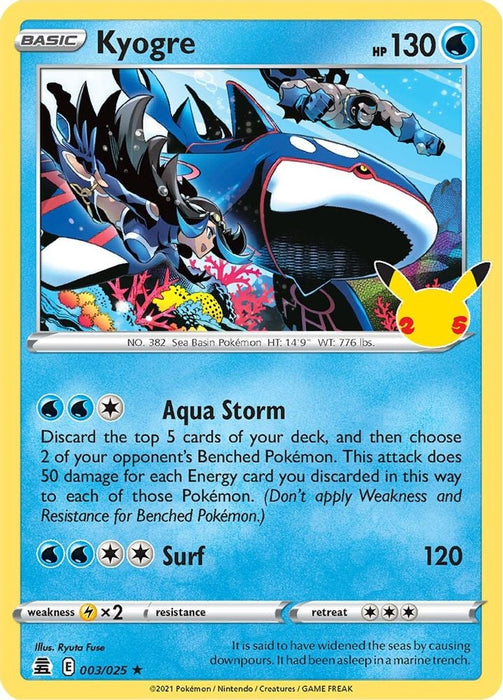 Kyogre (#003/025) (Celebrations)