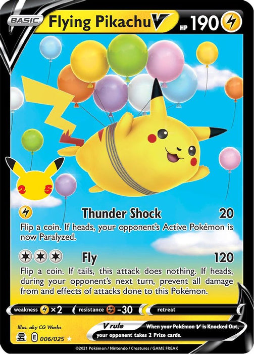 Flying Pikachu V (#006/025) (Celebrations) Near Mint Holofoil