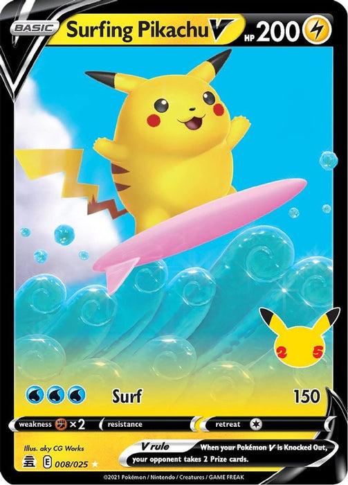 Surfing Pikachu V (#008/025) (Celebrations)