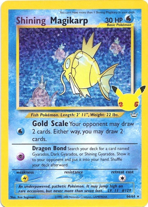 Shining Magikarp (#66/64) (Celebrations: Classic Collection) Near Mint Holofoil