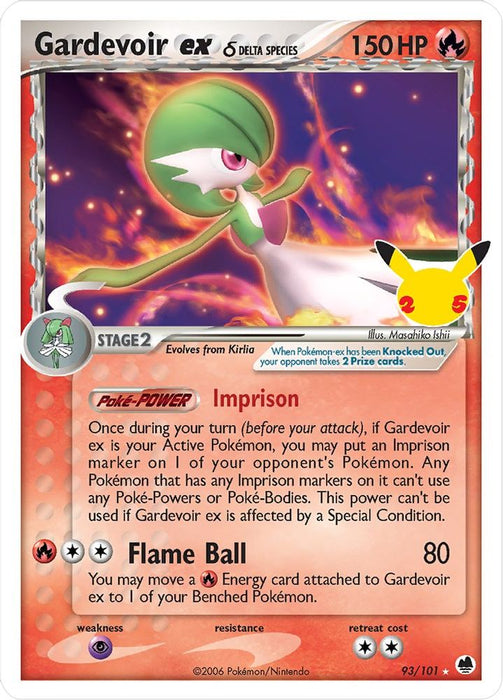 Gardevoir ex (Delta Species) (#93/101) (Celebrations: Classic Collection) Near Mint Holofoil