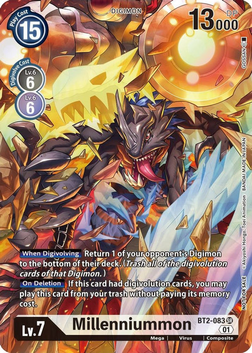 Millenniummon (1-Year Anniversary Box Topper) (#BT2-083 SR) (Release Special Booster 1.0) Near Mint Foil