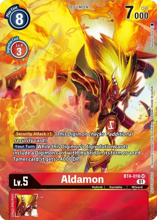 Image for Aldamon (1-Year Anniversary Box Topper) (BT4-016 SR) - Digimon Card Game