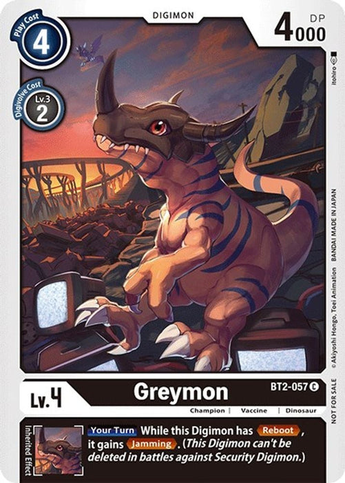 Greymon - BT2-057 (Official Tournament Pack Vol.3) (#BT2-057 C) (Release Special Booster 1.0) Near Mint