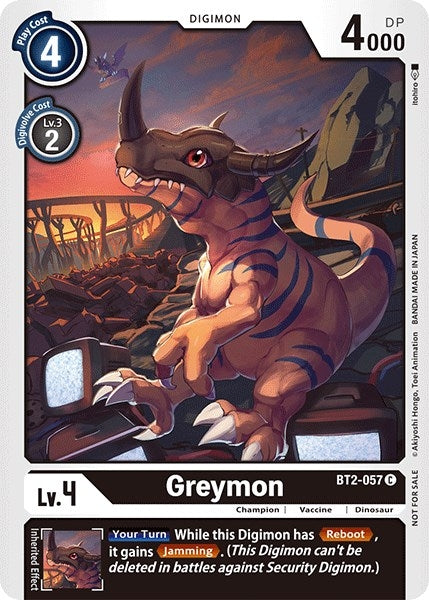 Image for Greymon - BT2-057 (Official Tournament Pack Vol.3) (BT2-057 C) - Digimon Card Game
