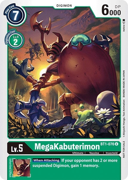 Image for MegaKabuterimon (Official Tournament Pack Vol.3) (BT1-076 U) - Digimon Card Game