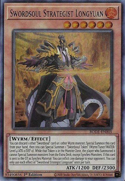 Swordsoul Strategist Longyuan (#BODE-EN005) (Burst of Destiny) Near Mint 1st Edition