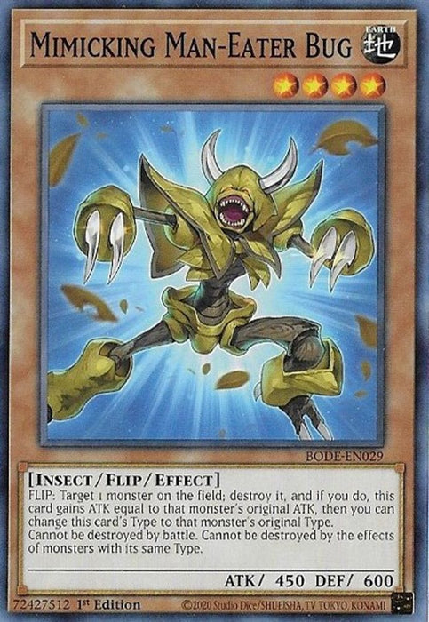 Mimicking Man-Eater Bug (#BODE-EN029) (Burst of Destiny) Near Mint 1st Edition