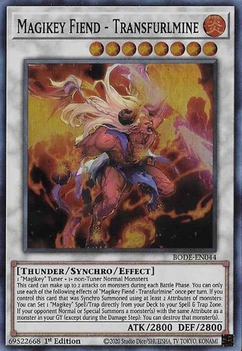 Magikey Fiend - Transfurlmine (#BODE-EN044) (Burst of Destiny) Near Mint 1st Edition