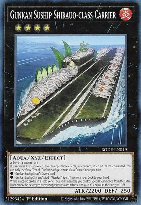 Gunkan Suship Shirauo-class Carrier (#BODE-EN049) (Burst of Destiny) Near Mint 1st Edition