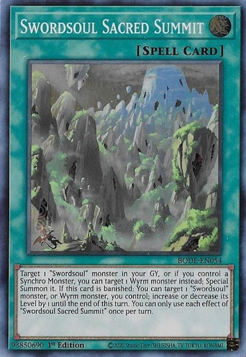 Swordsoul Sacred Summit (#BODE-EN054) (Burst of Destiny) Near Mint 1st Edition