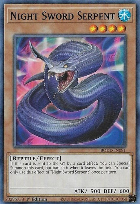 Night Sword Serpent (#BODE-EN081) (Burst of Destiny) Near Mint 1st Edition