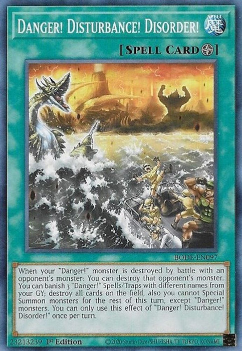 Danger! Disturbance! Disorder! (#BODE-EN097) (Burst of Destiny) Near Mint 1st Edition