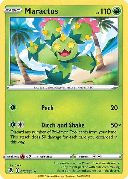 Maractus (#012/264) (SWSH08: Fusion Strike) Near Mint Reverse Holofoil