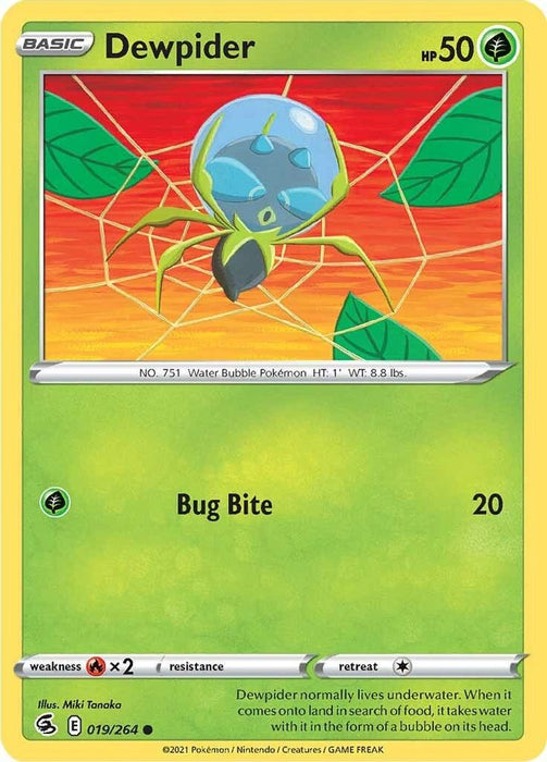 Dewpider (#019/264) (SWSH08: Fusion Strike) Near Mint Reverse Holofoil