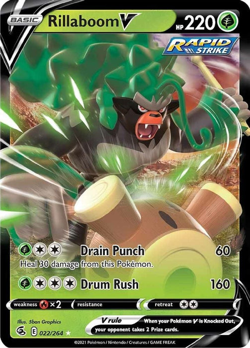 Rillaboom V (#022/264) (SWSH08: Fusion Strike)