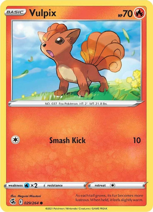 Vulpix (29) (#029/264) (SWSH08: Fusion Strike) Near Mint Reverse Holofoil