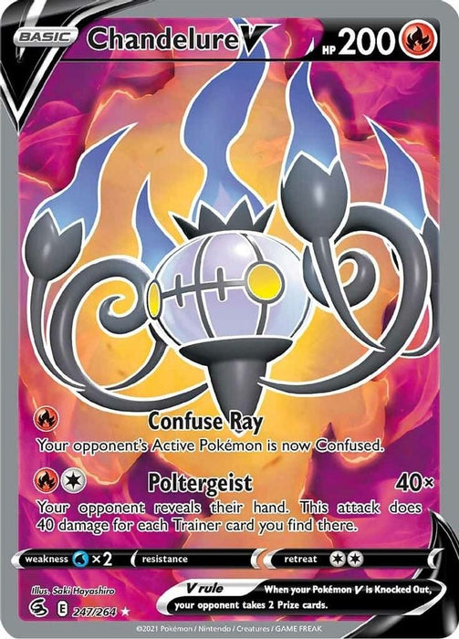 Chandelure V Full Art (#247/264) (SWSH08: Fusion Strike)