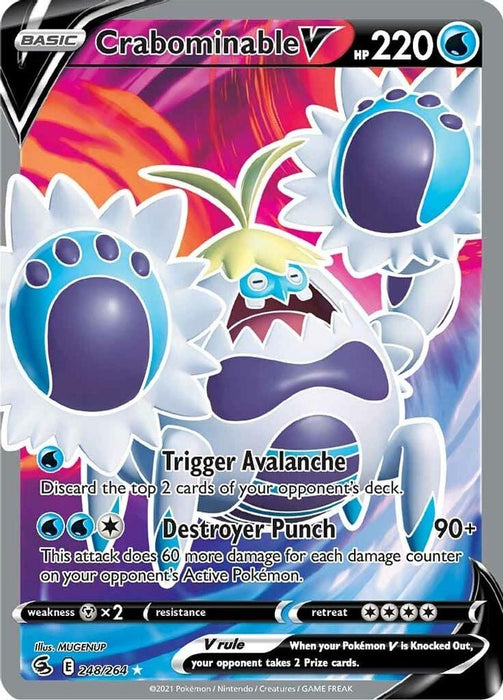 Crabominable V Full Art (#248/264) (SWSH08: Fusion Strike)