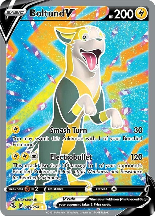 Boltund V Full Art (#249/264) (SWSH08: Fusion Strike) Near Mint Holofoil