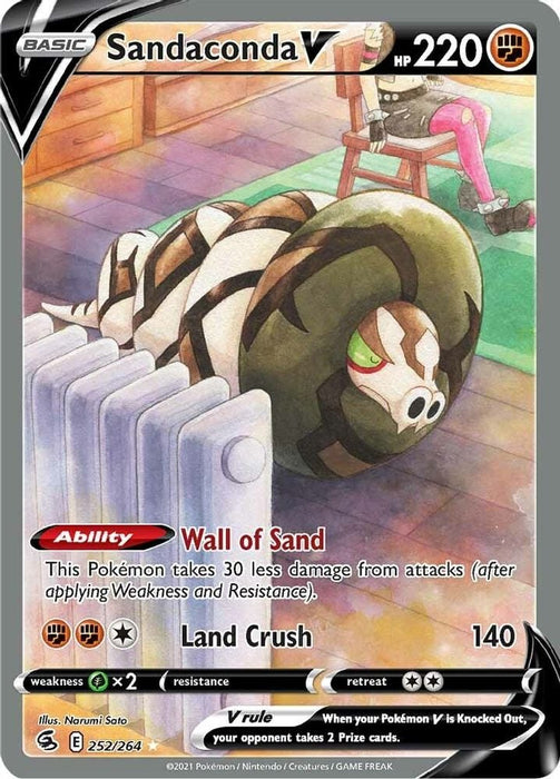 Sandaconda V Alternate Full Art (#252/264) (SWSH08: Fusion Strike) Near Mint Holofoil